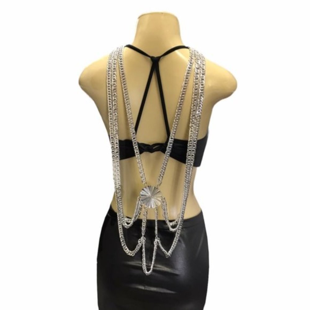 Hand crafted Silver Metal Multi Wear Body Chain - Picture 1 of 10